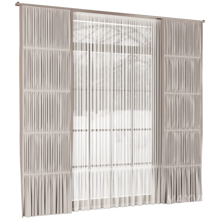 Silk and Cotton Curtain Set 114 - Image 2