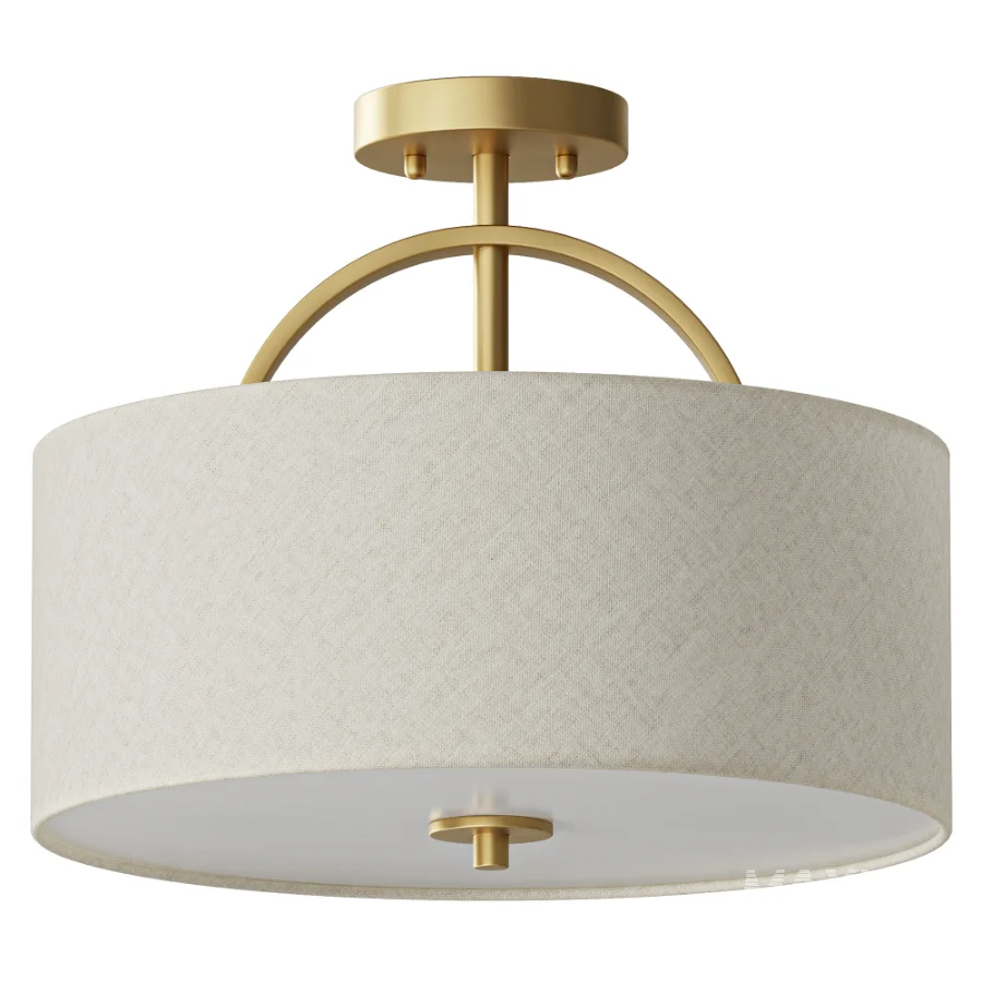 Ralston Linen Semi Flush Mount - Image 2