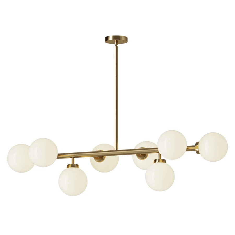 Jewellia 8 Light Dimmable Sputnik Modern Linear Chandelier - Image 2