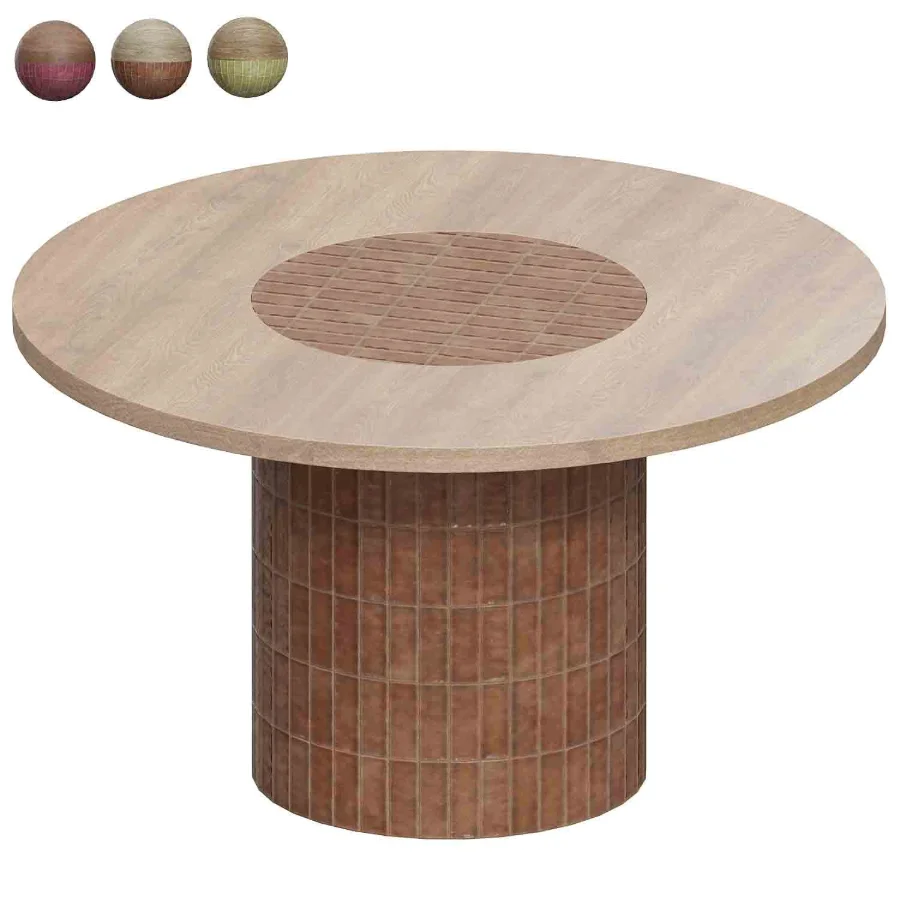Round Welcome Dining Table in Caramel - Image 4