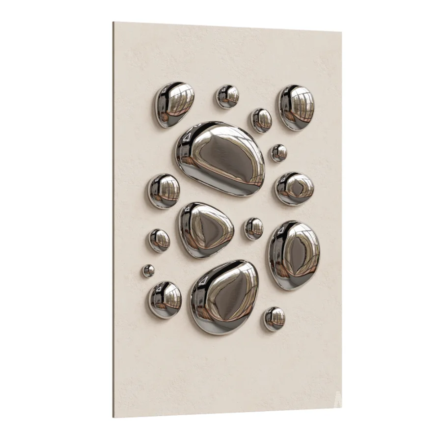 Chrome Bubble Wall Decor 16 - Image 3