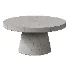 Pisa Pedestal Travertine look Coffee Table – Indoor & Outdoor Table - Thumbnail 4