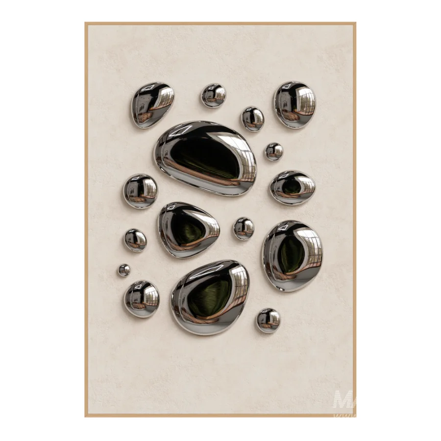 Chrome Bubble Wall Decor 16 - Image 1