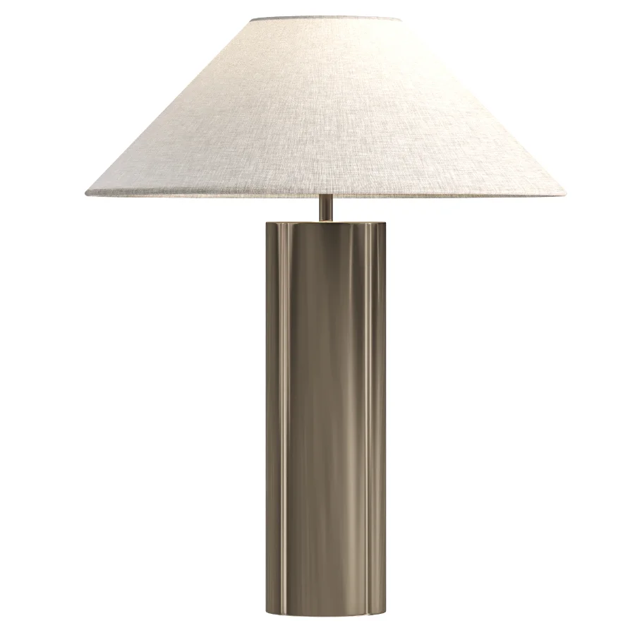 Bleeker Aged Brass And Linen Table Lamp - Image 2