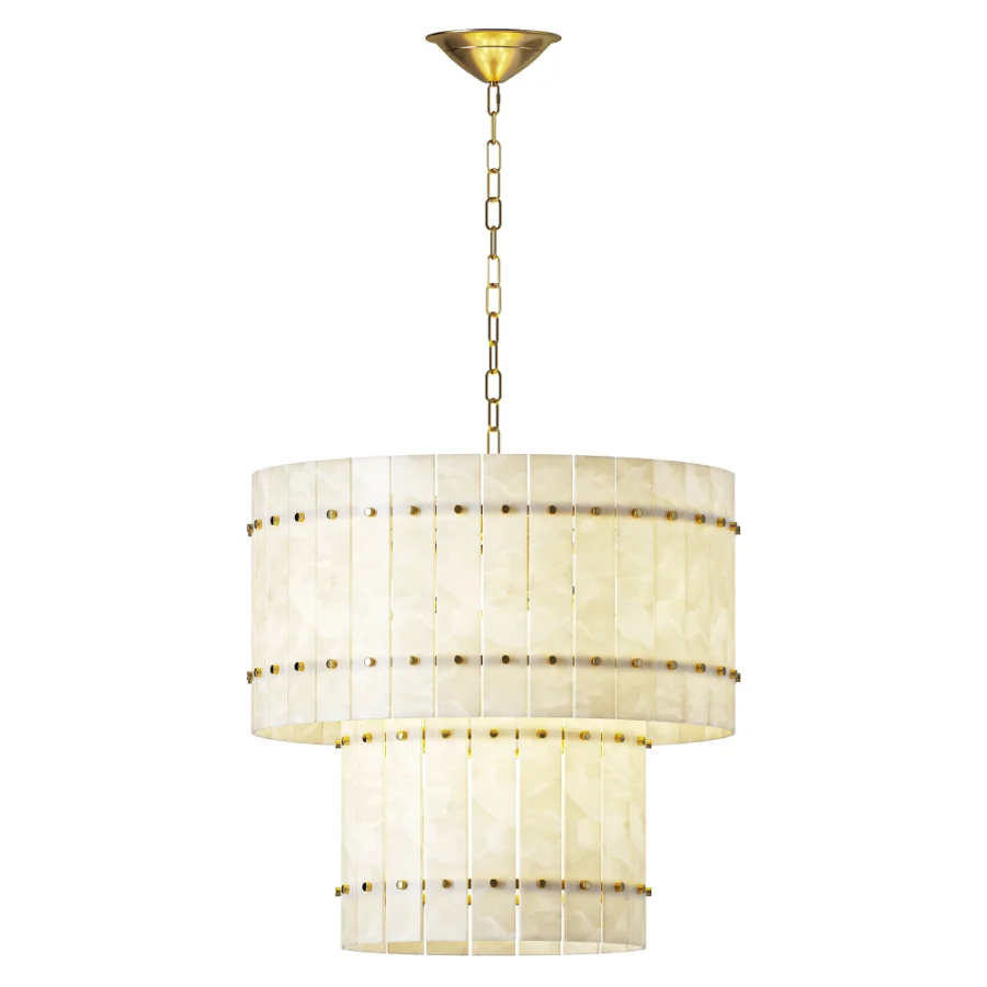 Valmont 2 Tier Marble Chandelier - Image 2