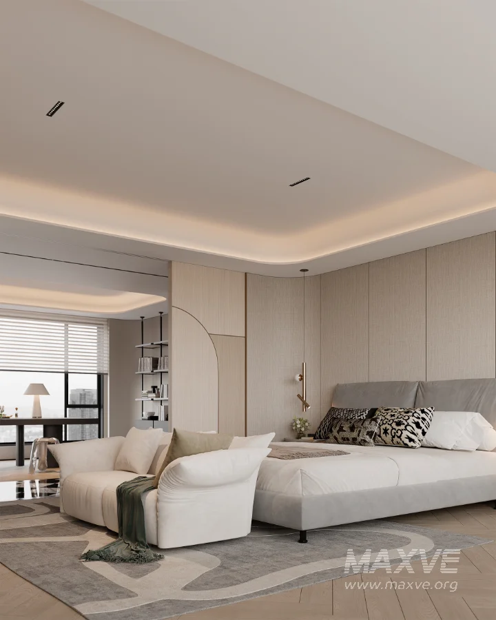 Modern master bedroom dressing room and work room - Image 15