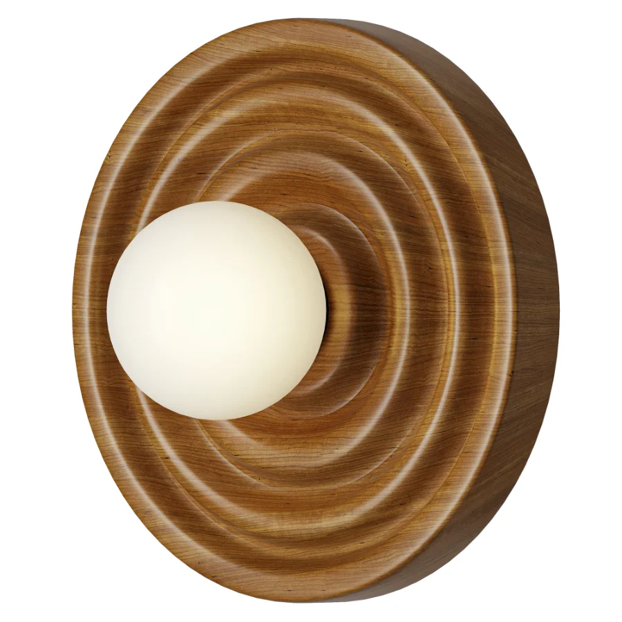 Radilum Grove Wood Glass Wall Lamp - Image 2