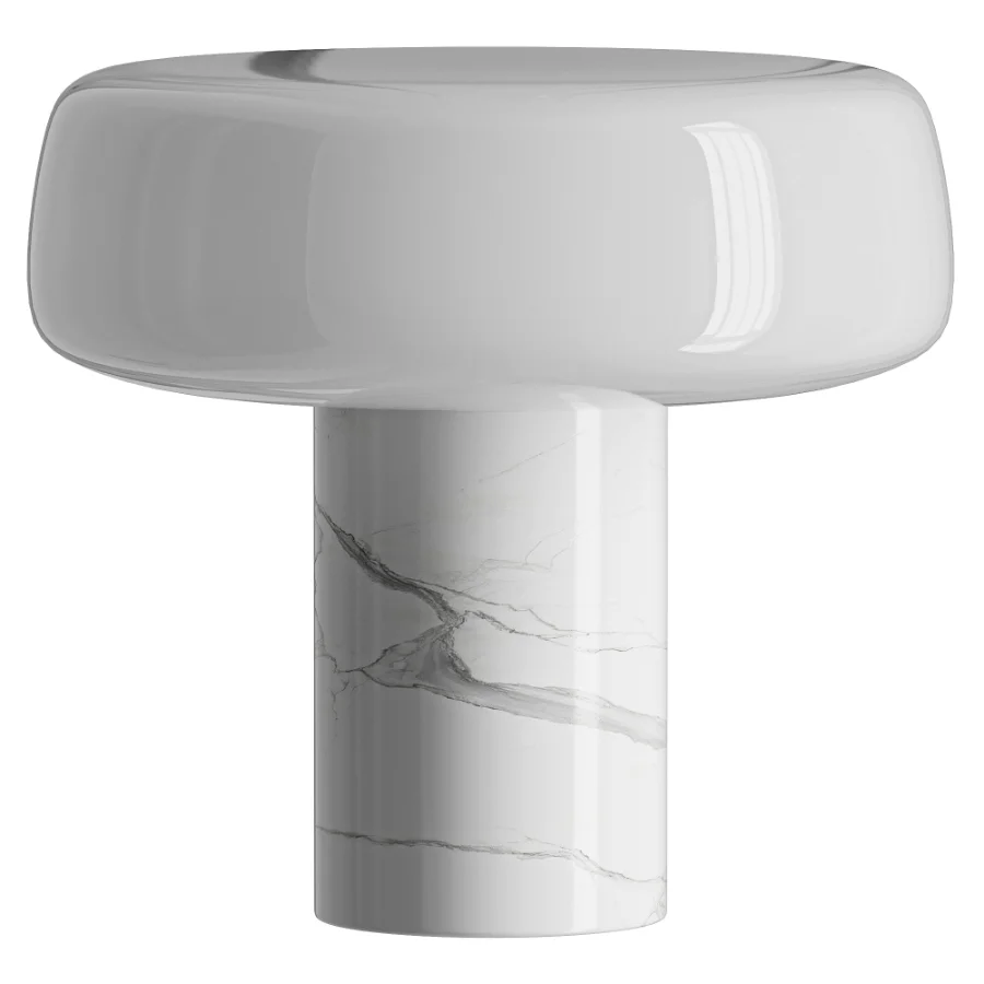 Solid Marble Rechargeable Outdoor Table Lamp - Image 1