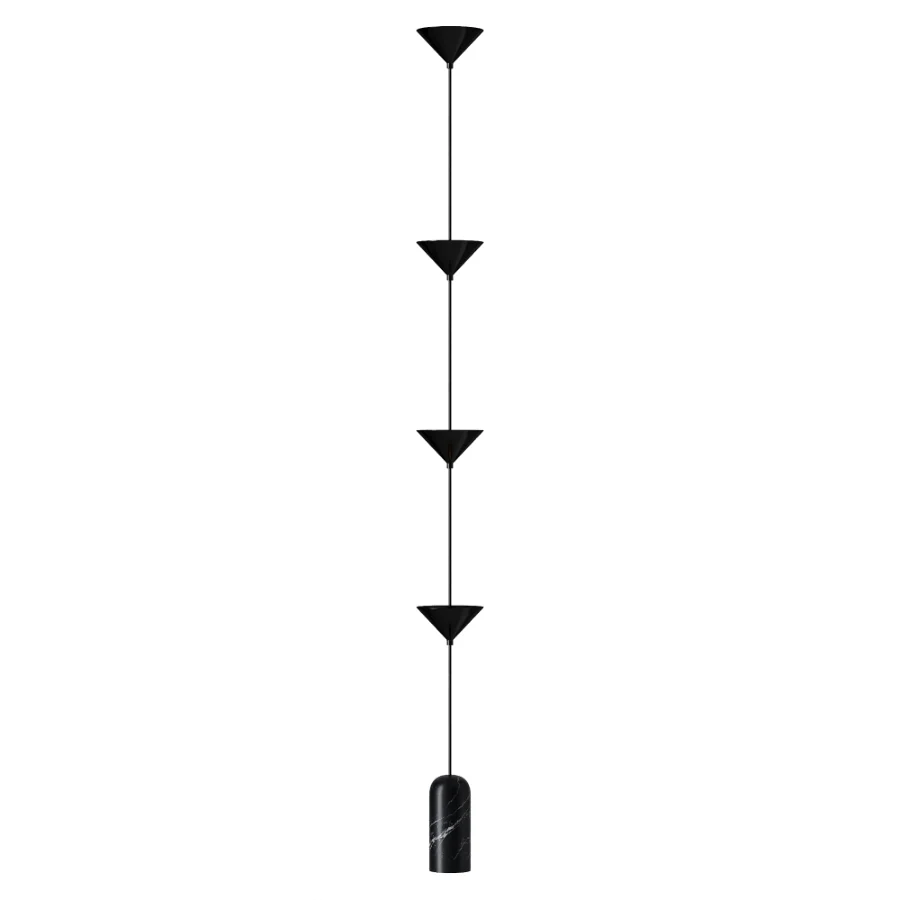 Antares Modern Minimalist LED Marble Metal Floor Lamp - Image 2