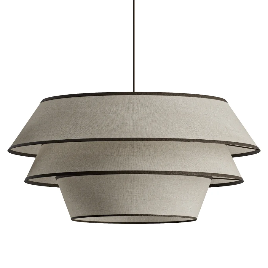 Biosag Tarivon Ivory Fabric Pendant Light - Image 2