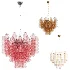 Murano Chandelier Curva Rosa 36 Tubes - Thumbnail 1