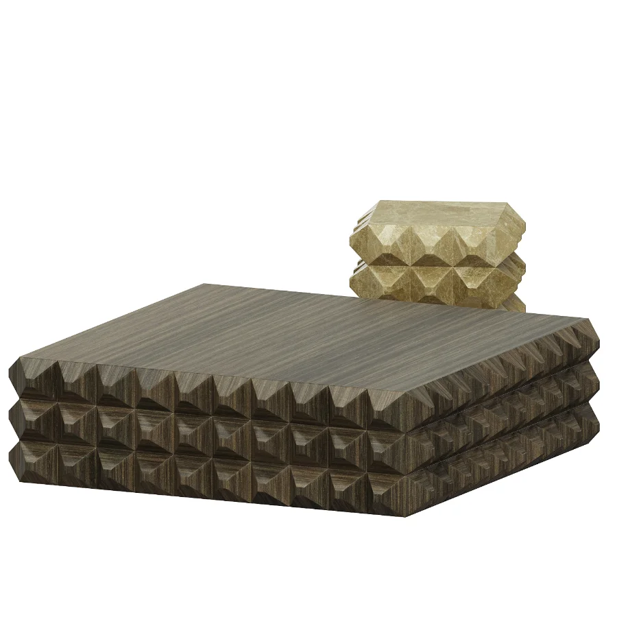 Bottega Green Square Marble Coffee Table - Image 2