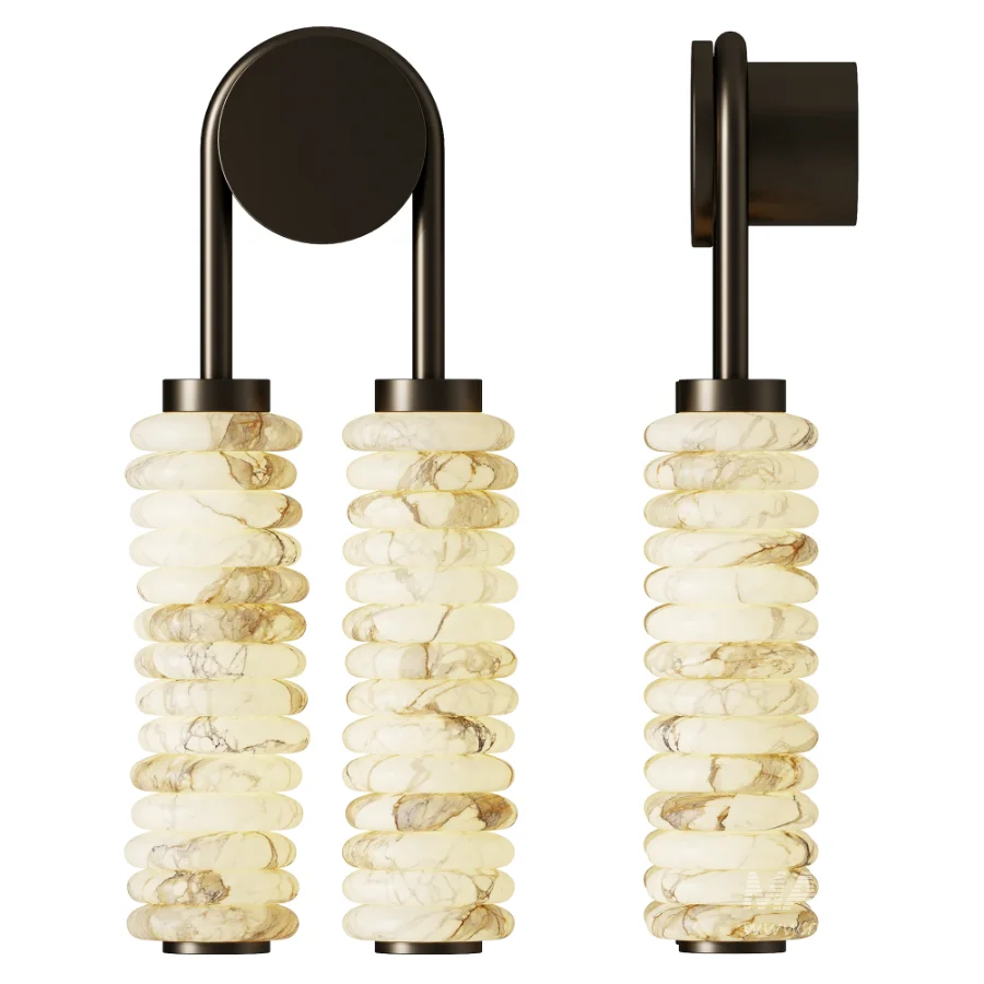 Vakkerlight Calla Ribbed Alabaster Wall Sconce - Image 1