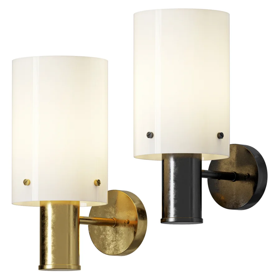 Swedish Brass Acrylic Wall Light 1960s - Image 1