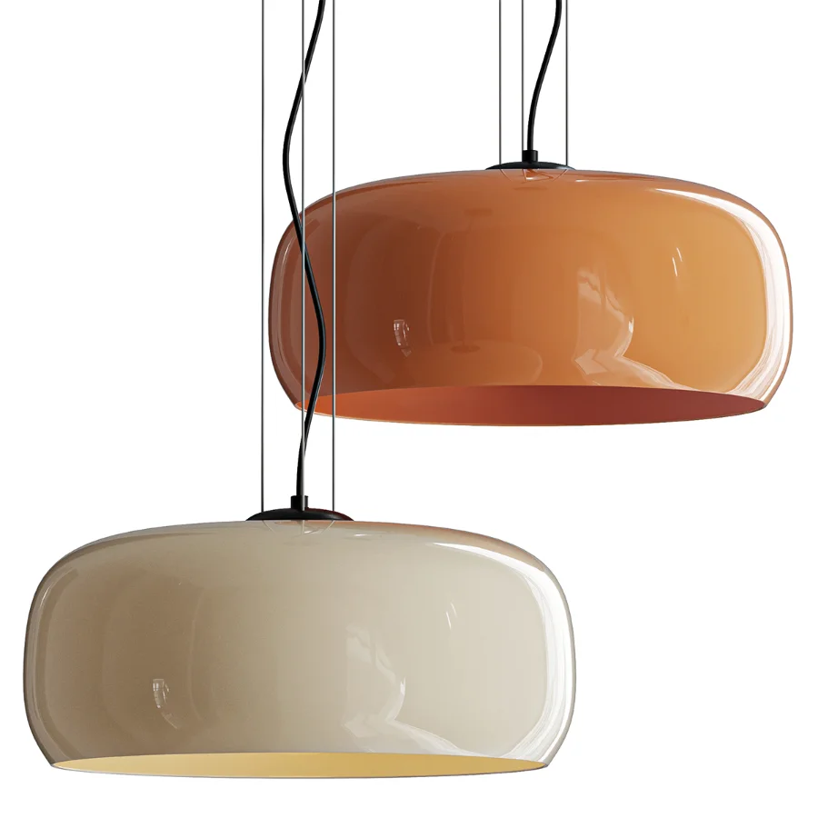 Lunorae Rounded Glass Pendant Lamp - Image 1