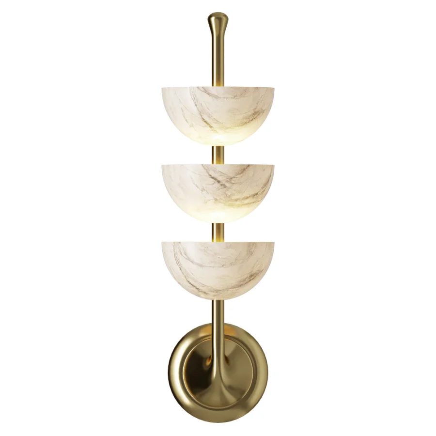 Broxle Athena Marble Copper Wall Light - Image 2