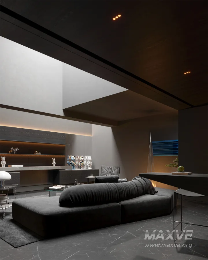 Modern Dark Villa Living Room - Image 24