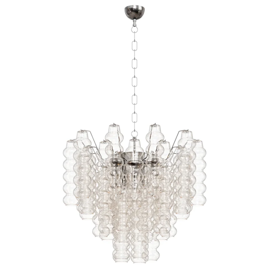 Murano Chandelier Curva Rosa 36 Tubes - Image 4
