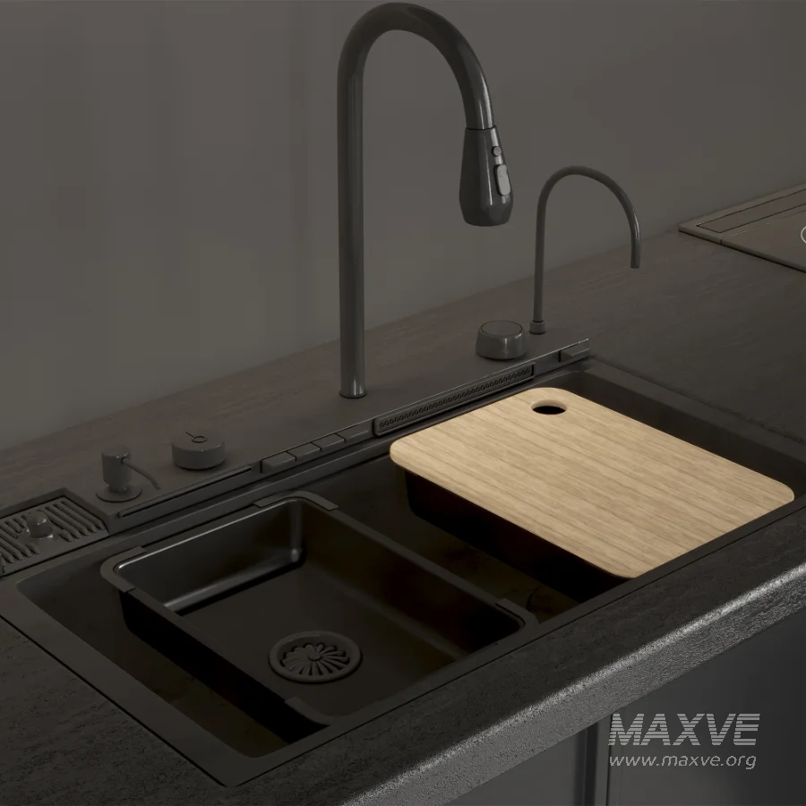 Kitchen Furniture with Appliance Set 01 - Image 4
