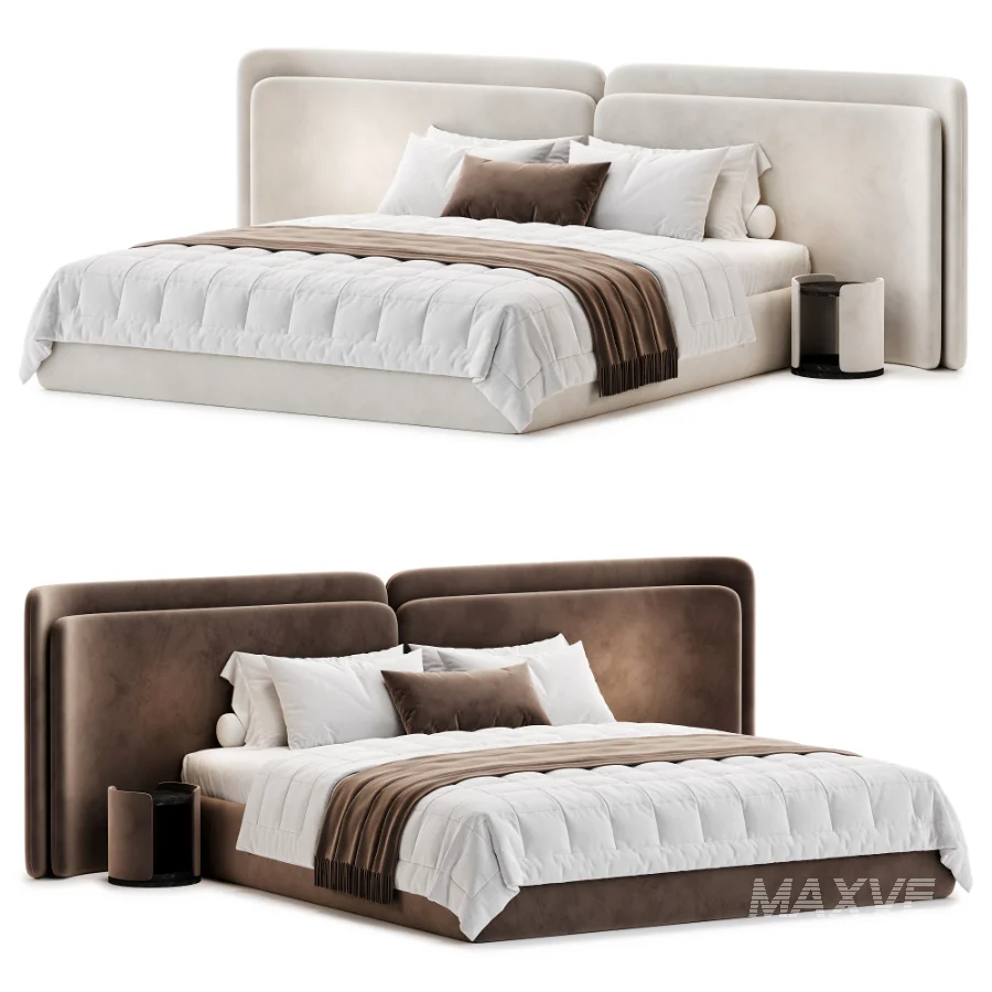 Modern Double Bed 02 - Image 1
