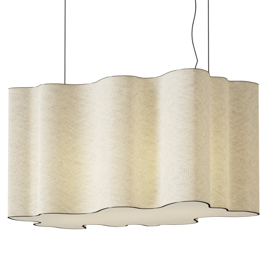 Cloud Form Fabric Pendant Lamp - Image 2