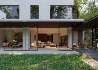 Modern courtyard living room and dining room - Thumbnail 5