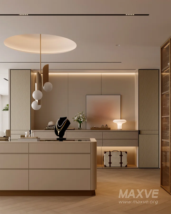 Modern master bedroom dressing room and work room - Image 6