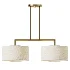 Monroe Brass Fabric Linear Chandelier - Thumbnail 2