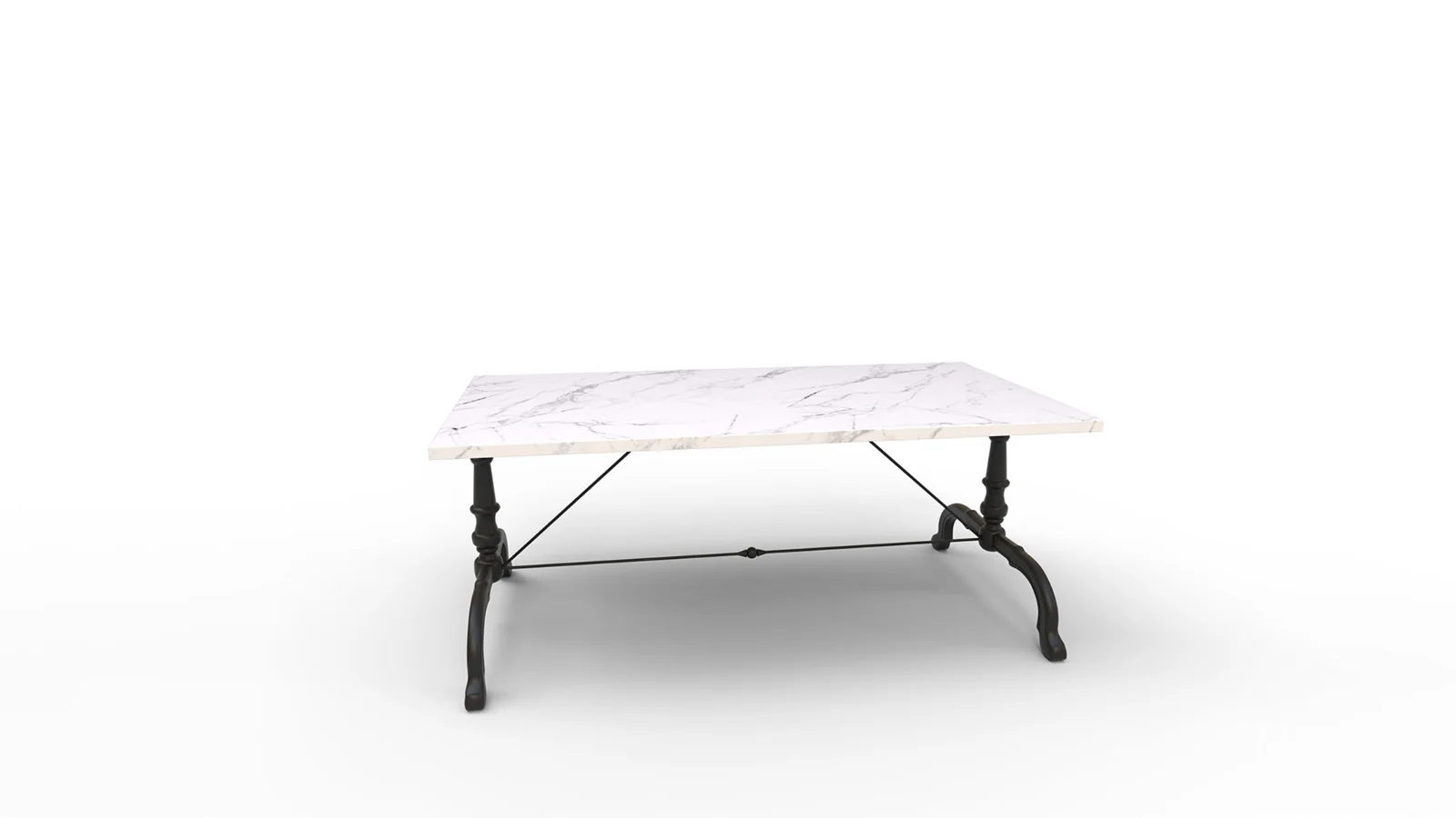 La Coupole Rectangular Iron Bistro Table - Image 1