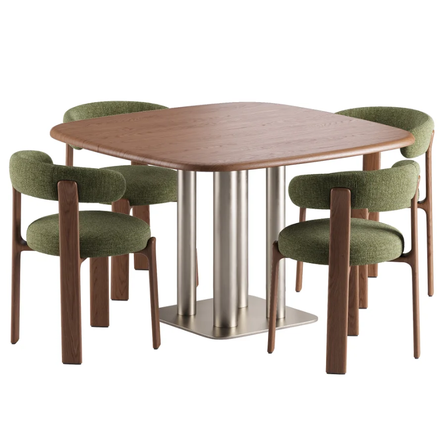 Granite Chair and Melvar Table - Image 1