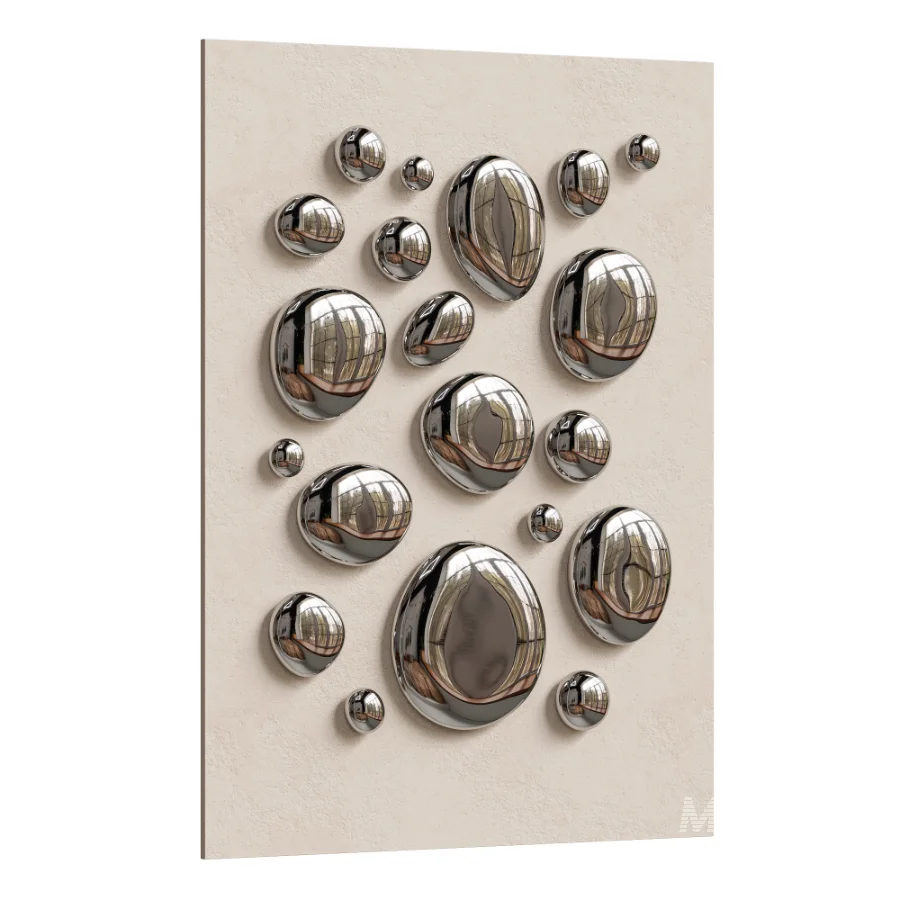 Chrome Bubble Wall Decor 18 - Image 3