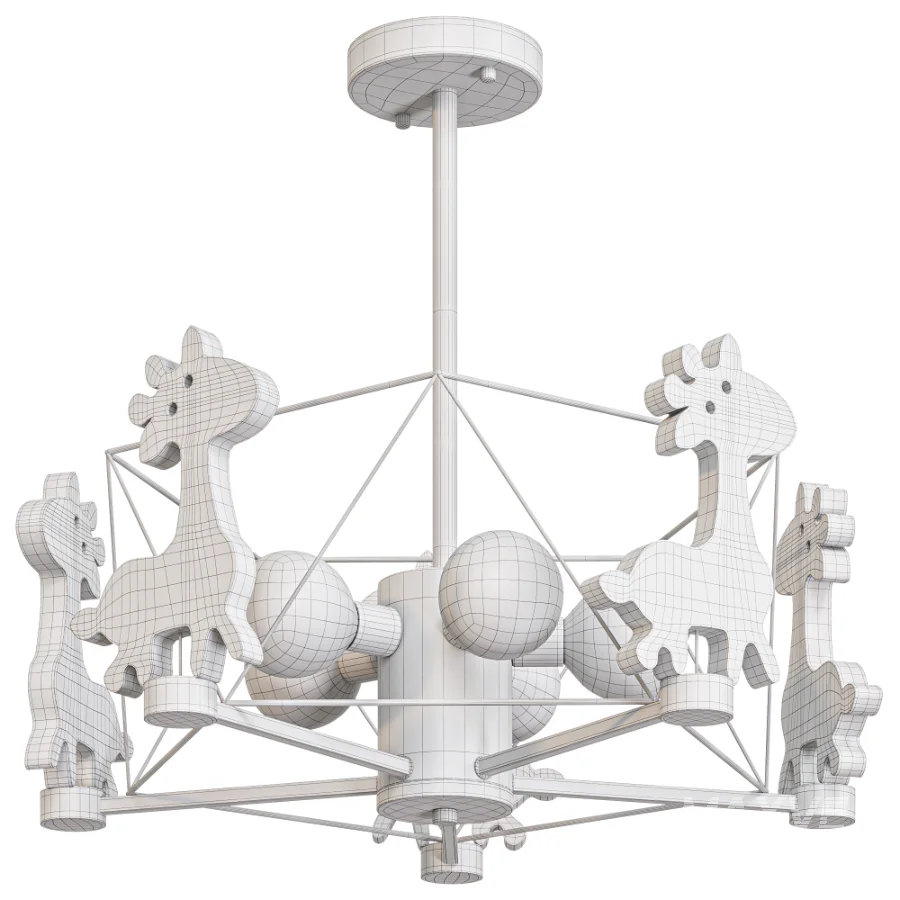 Lovely Deer Wooden Chandelier - Image 7