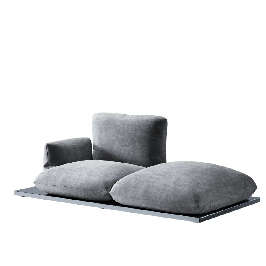 Aura armchair with a modern cushion shape - Image 2
