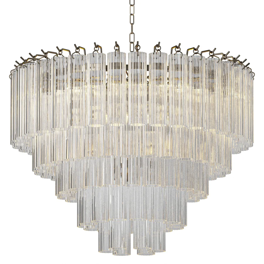 Pagazzi Toulouse Ribbed Glass Chandelier - Image 1
