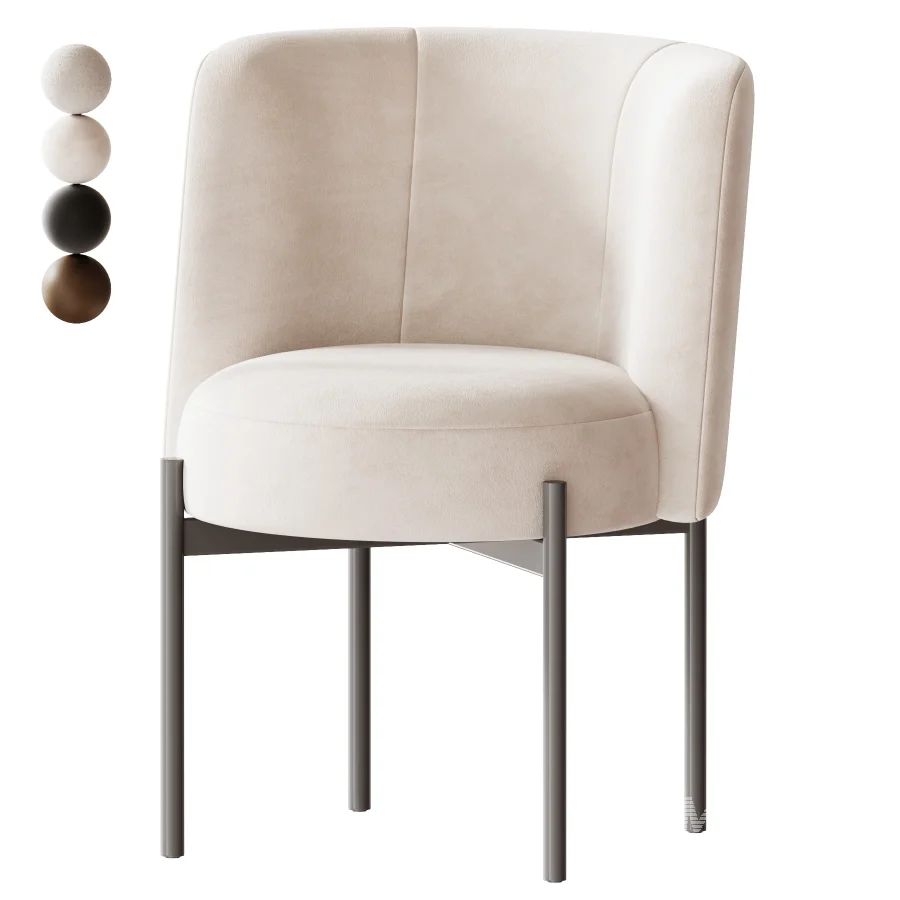 Curved Dining Chair - Image 1