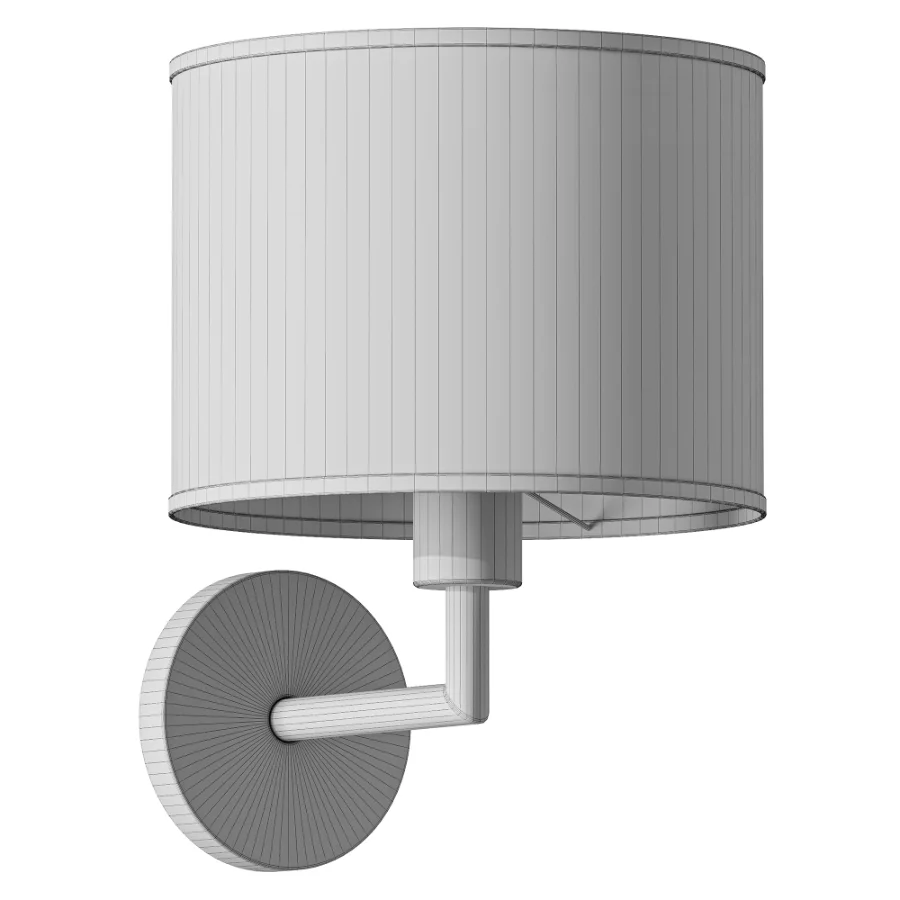 Contemporary Scandinavian Cylinder Fabric Wall Sconce - Image 3