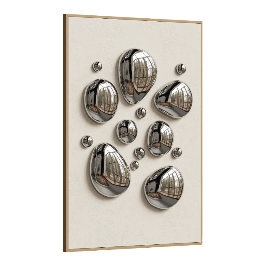 Chrome Bubble Wall Decor 05 - Image 3