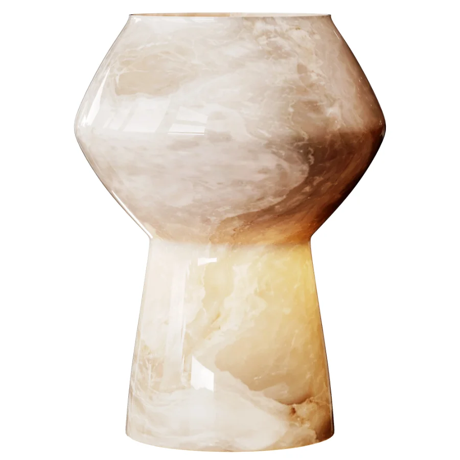Nathalie Alabaster Sculptural Desk Lamp - Image 1
