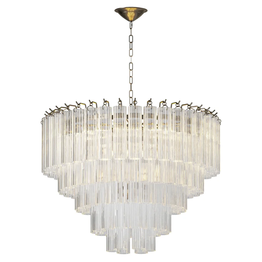 Pagazzi Toulouse Ribbed Glass Chandelier - Image 2