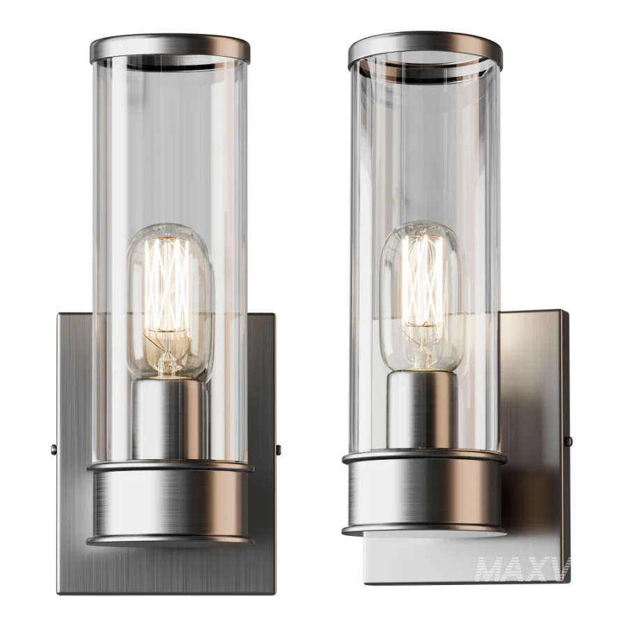 Simple Glass Cylinder Sconce 01 - Image 7