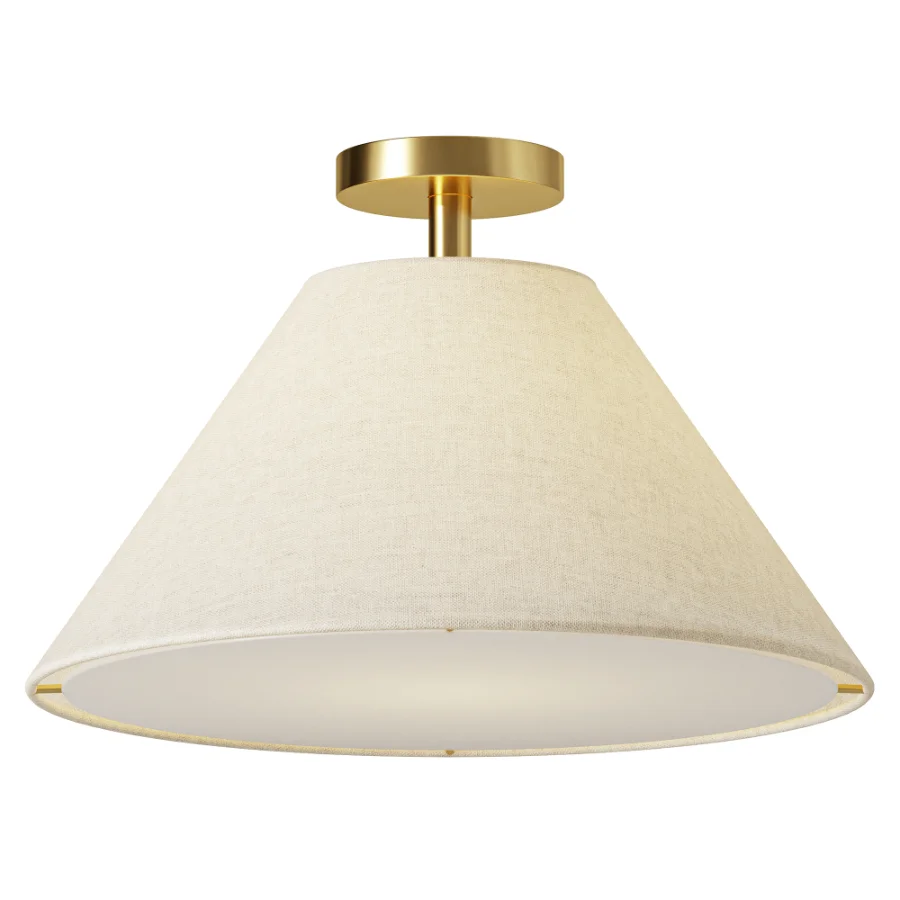 Pottery Barn Holden Linen Flush Mount - Image 1