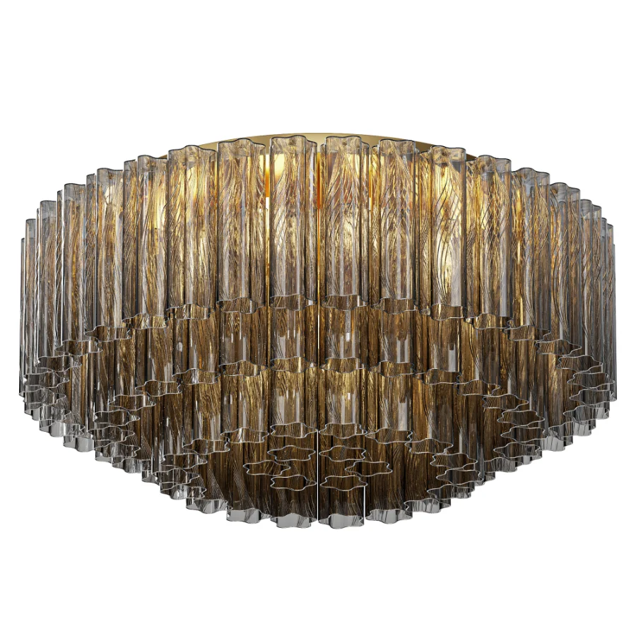 Wesham 16 Light Aged Brass Flush Mount - Image 1