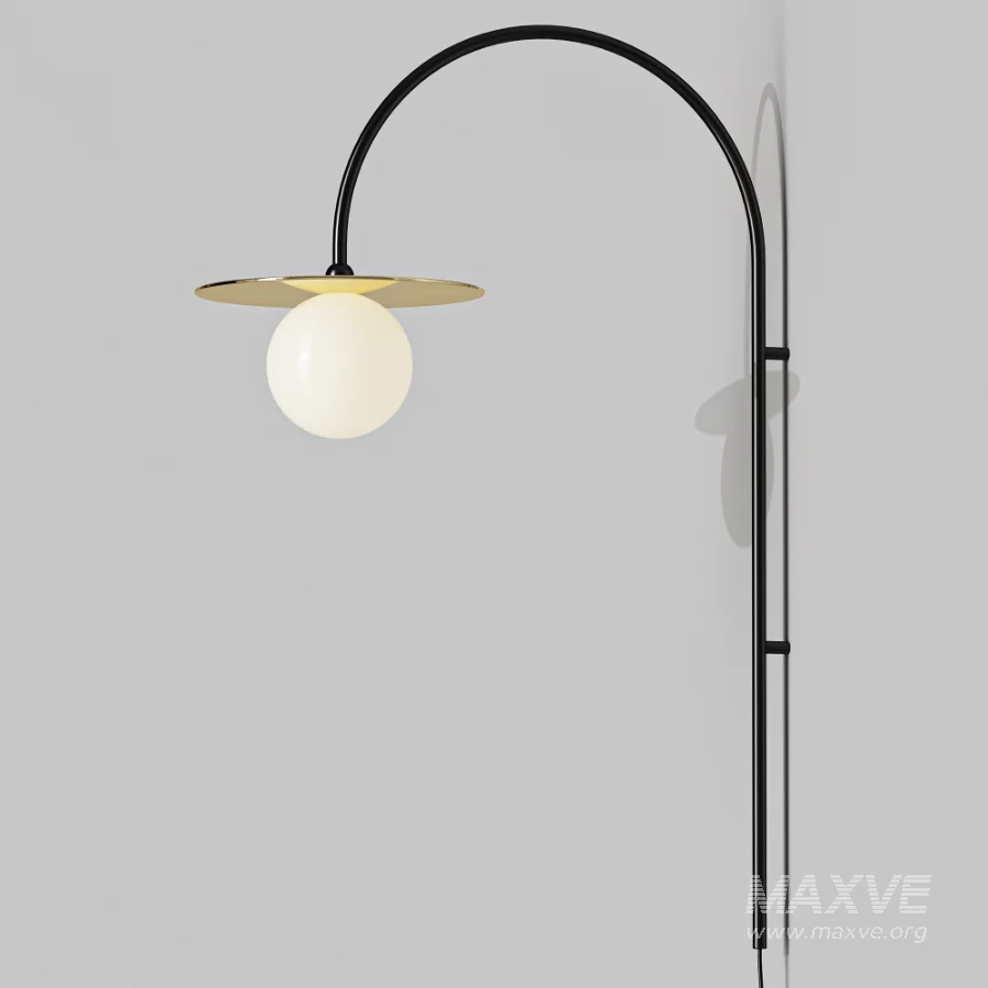 Houseof Charcoal Grey Arch Glass Wall Light - Image 1