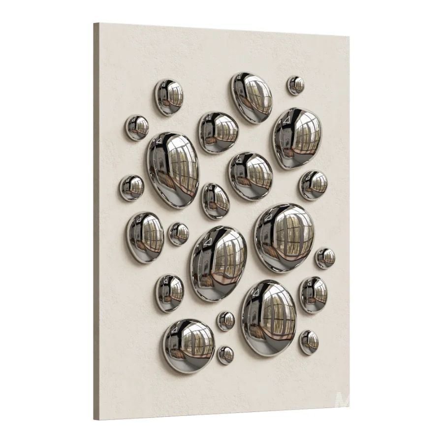 Chrome Bubble Wall Decor 04 - Image 4