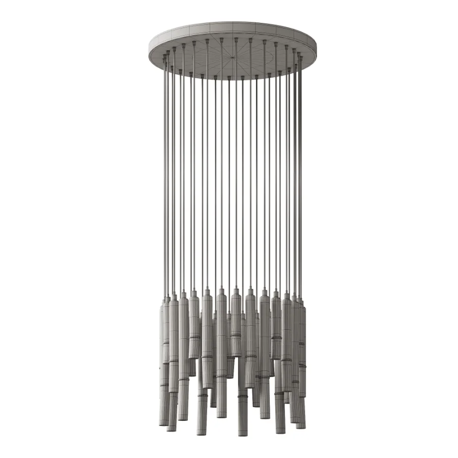 Fold Round Cluster Pendant Chandelier by Hollace Cluny - Image 5