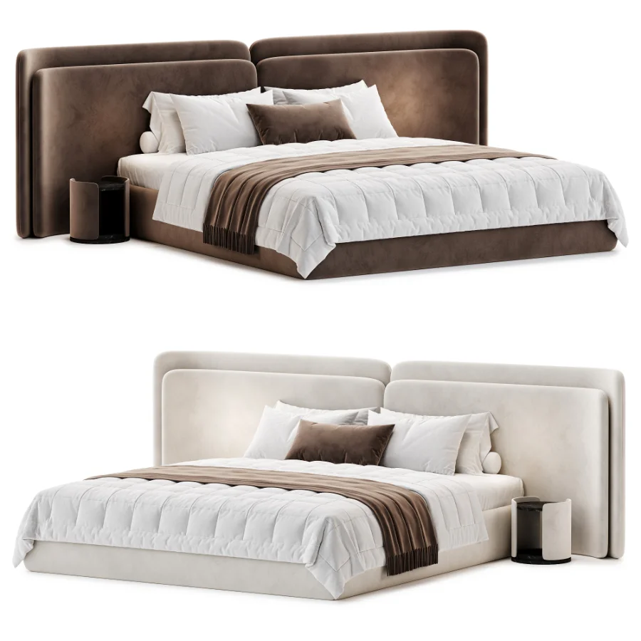 Modern Double Bed 02 - Image 2