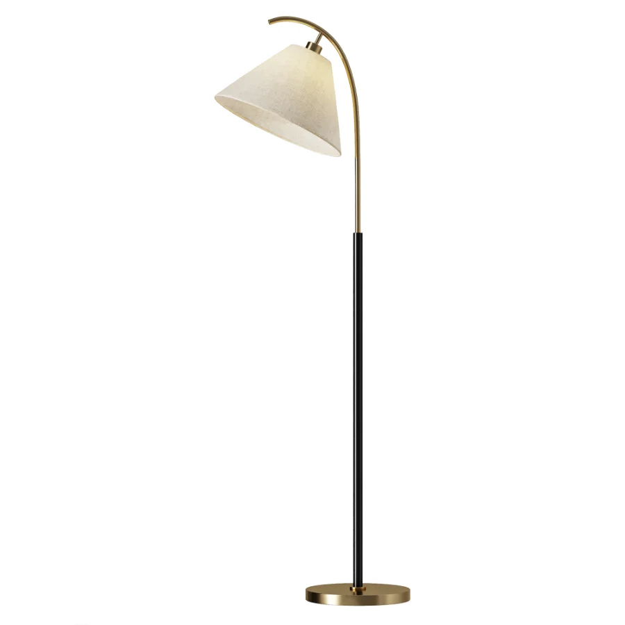 Birch Lane Arlean Brass Black Floor Task Lamp - Image 2