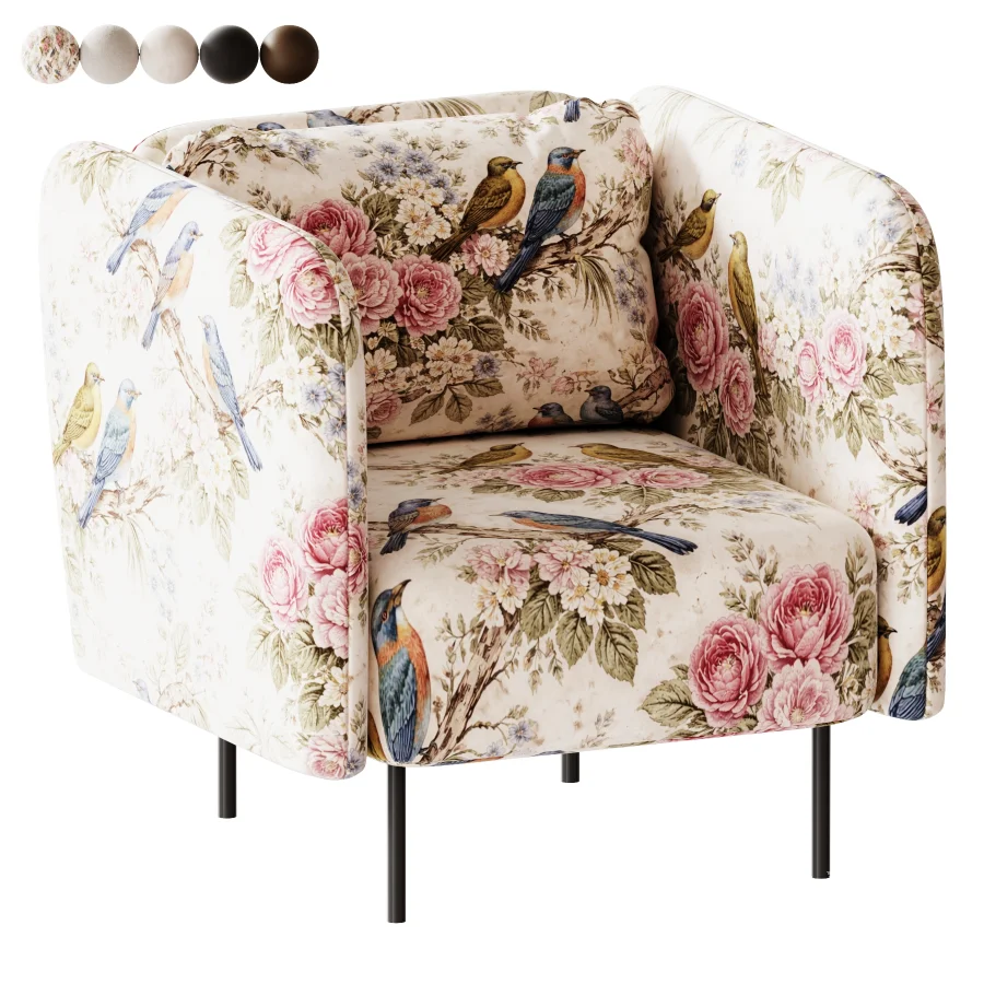 Orchet Velour Terracotta Armchair - Image 1