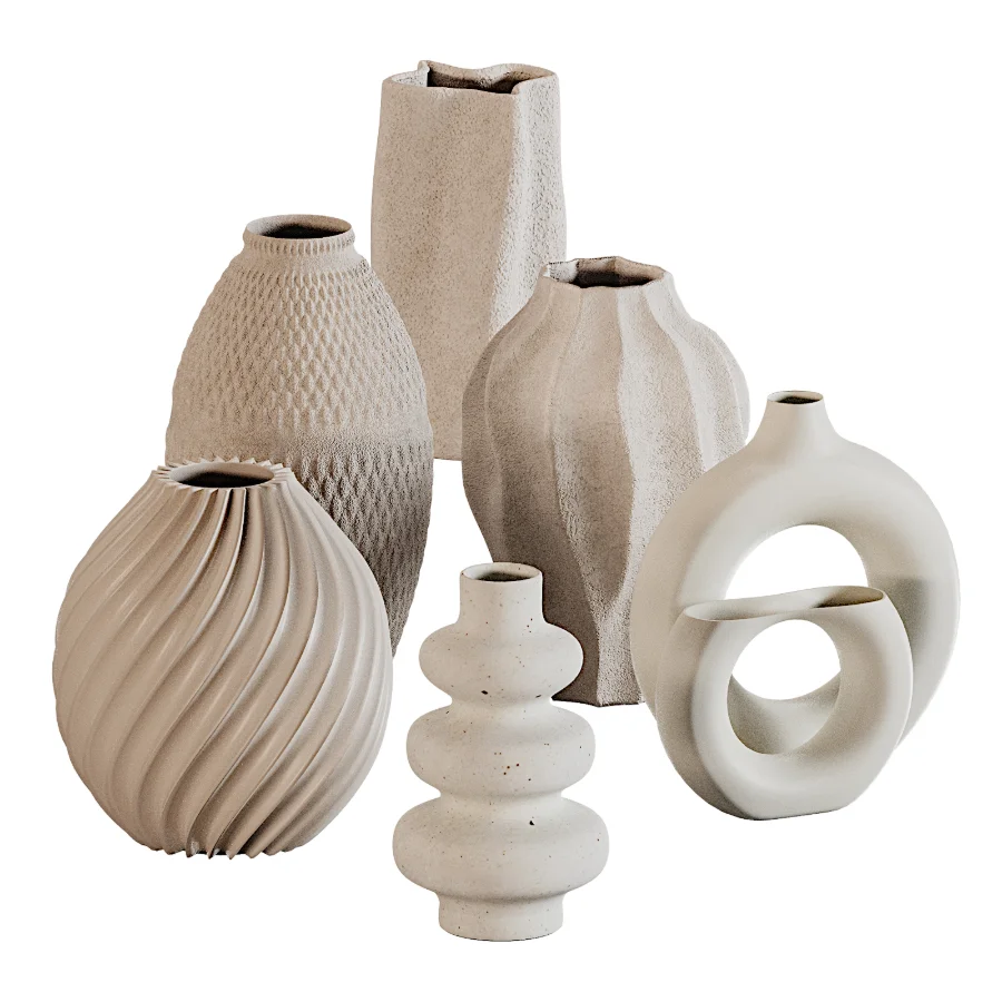 Neutral Modern Vase Decor Set - Image 2
