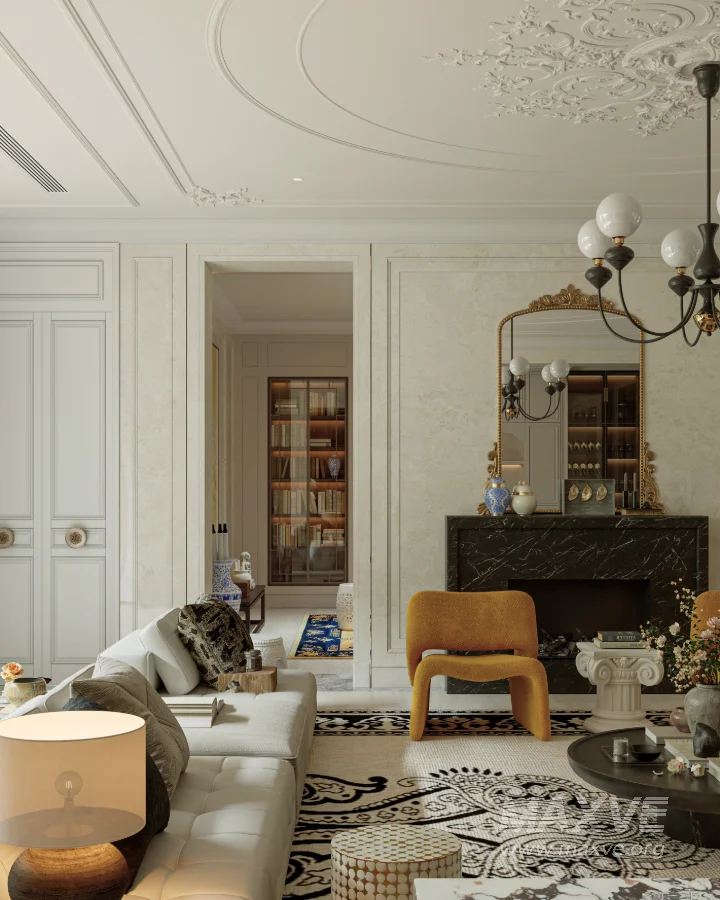 Luxury villa living room and work room - Image 6